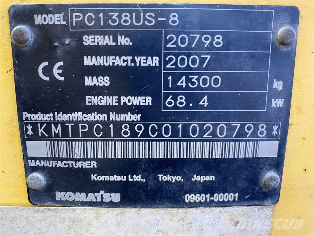 Komatsu PC138US-8 Εκσκαφείς με ερπύστριες
