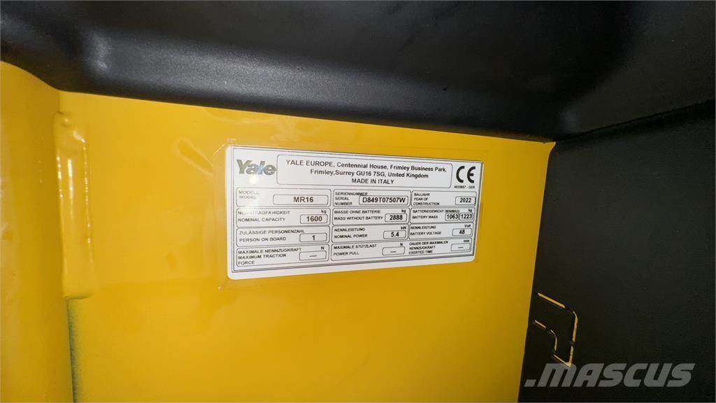 Yale MR16 Ανυψωτικά στενών δρόμων