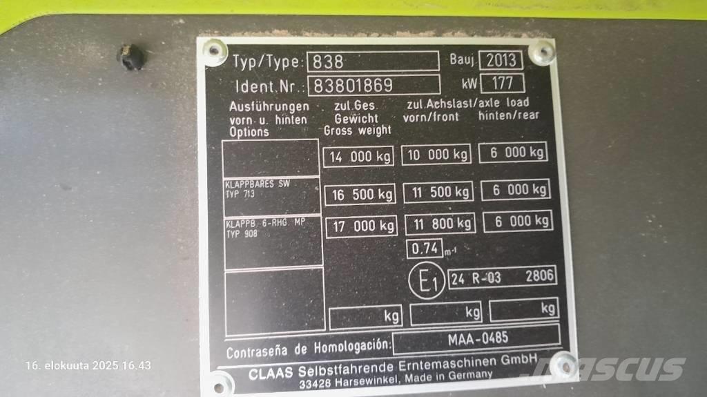 CLAAS Tucano 430 APS Θεριζοαλωνιστικές μηχανές