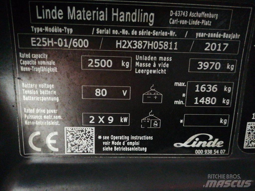 Linde E25H-01/600 Ηλεκτρικά περονοφόρα ανυψωτικά κλαρκ
