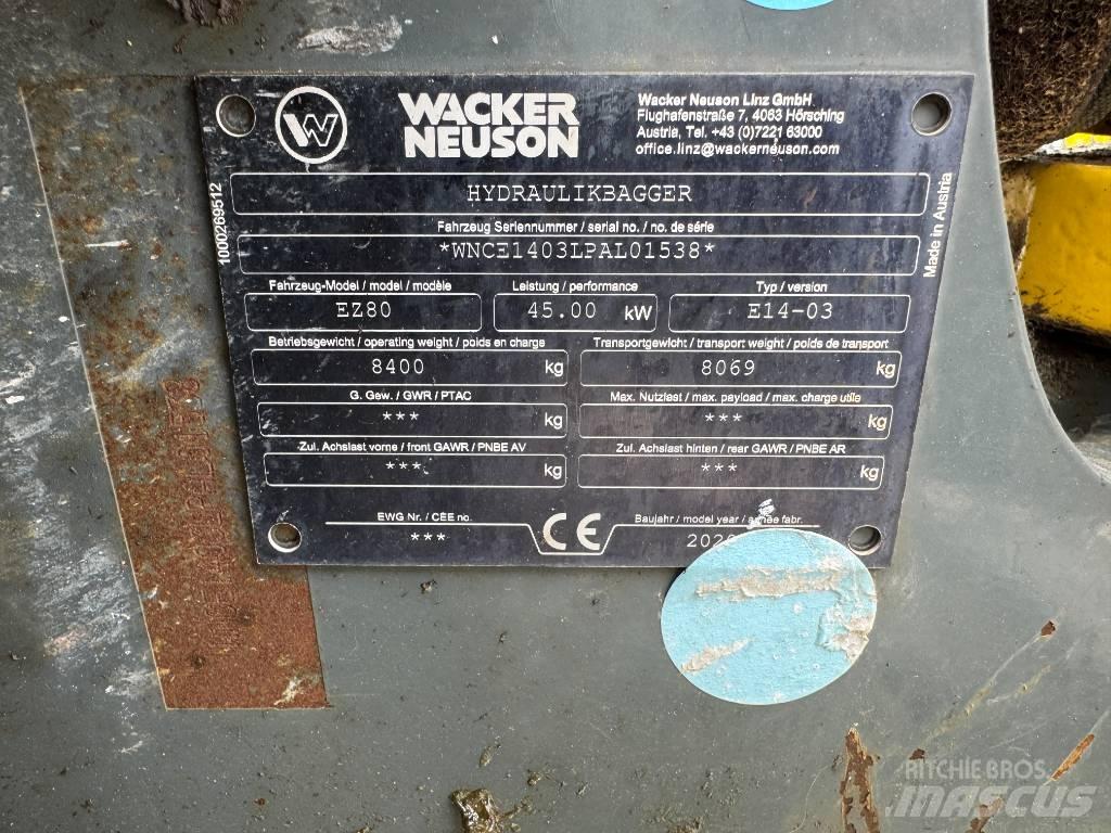 Wacker Neuson EZ80 Εκσκαφείς με ερπύστριες