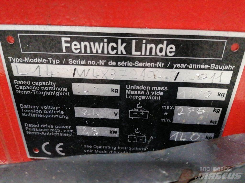Linde L14 Παλετοφόρα πεζού χειριστή με ιστό