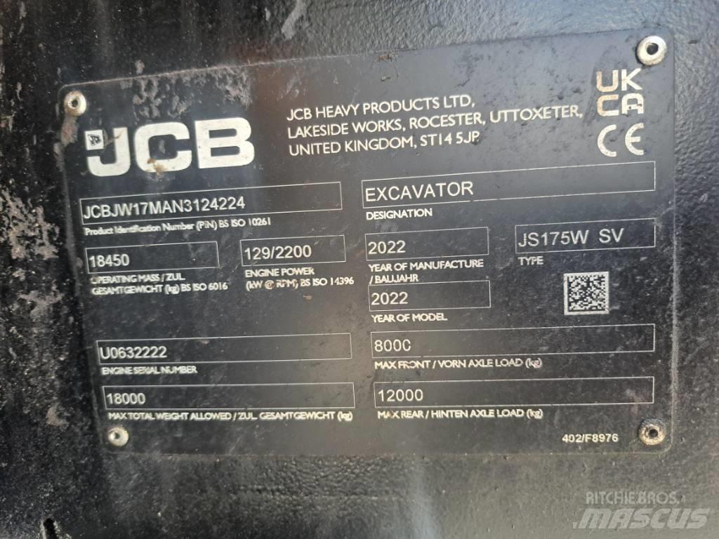 JCB JS 175 W Εκσκαφείς με τροχούς - λάστιχα