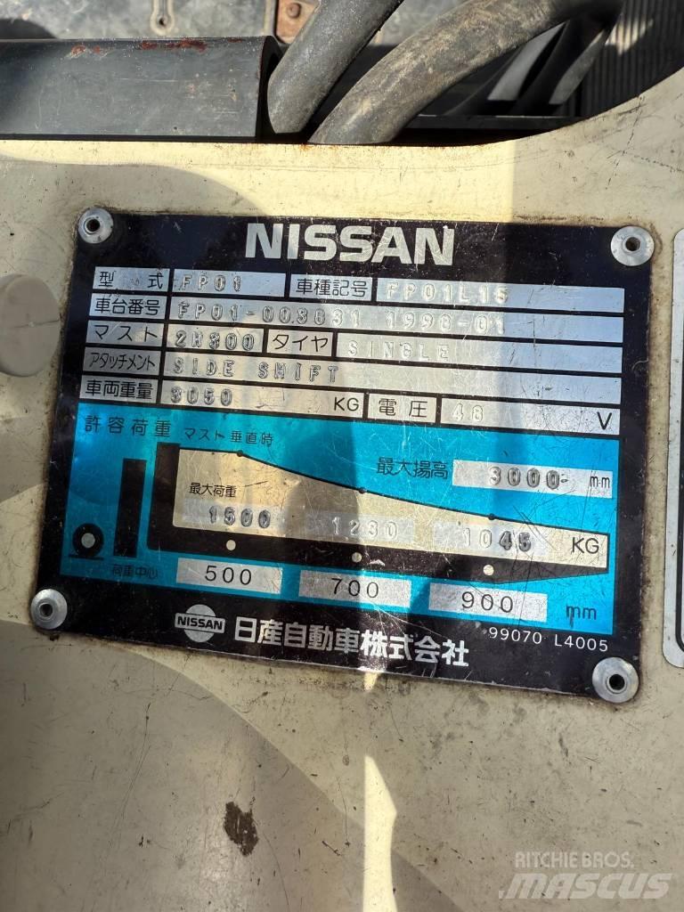 Nissan FP01 L 15 U Ηλεκτρικά περονοφόρα ανυψωτικά κλαρκ