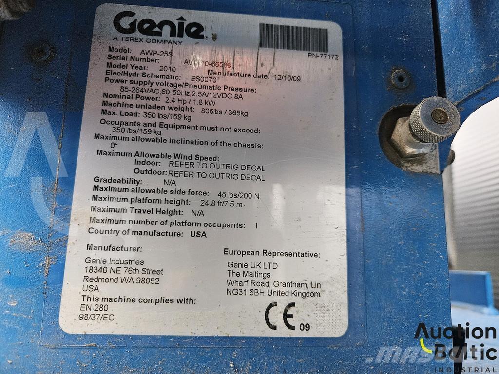 Genie AWP 25 S Άλλοι ανυψωτήρες και πλατφόρμες