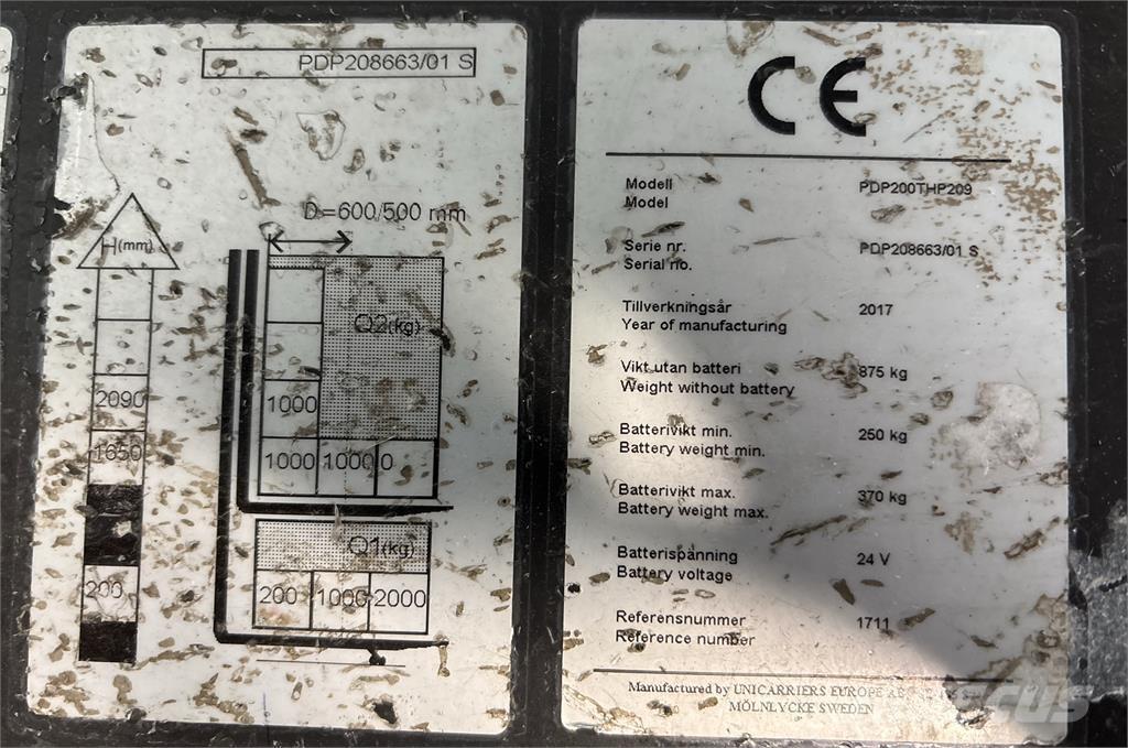 Atlet PDP200 Ηλεκτρικά παλετοφόρα με ιστό