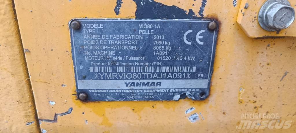 Yanmar Vio 80-1A Μίνι εκσκαφείς 7t - 12t