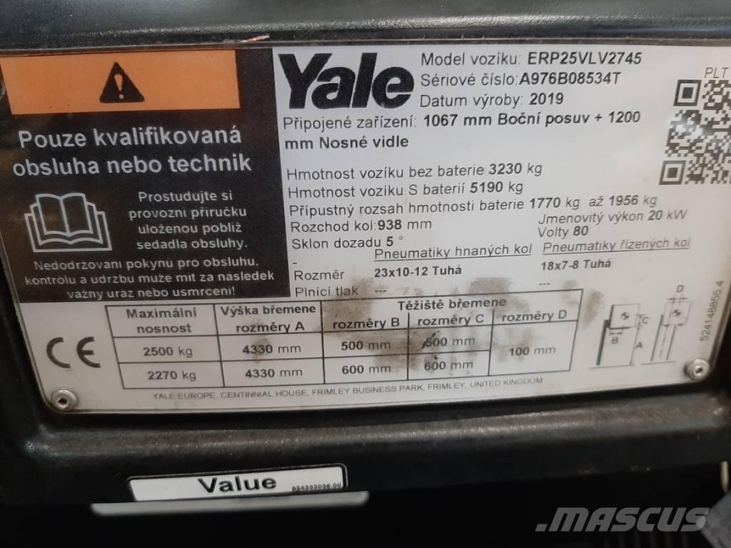 Yale ERP 25 VL Ηλεκτρικά περονοφόρα ανυψωτικά κλαρκ