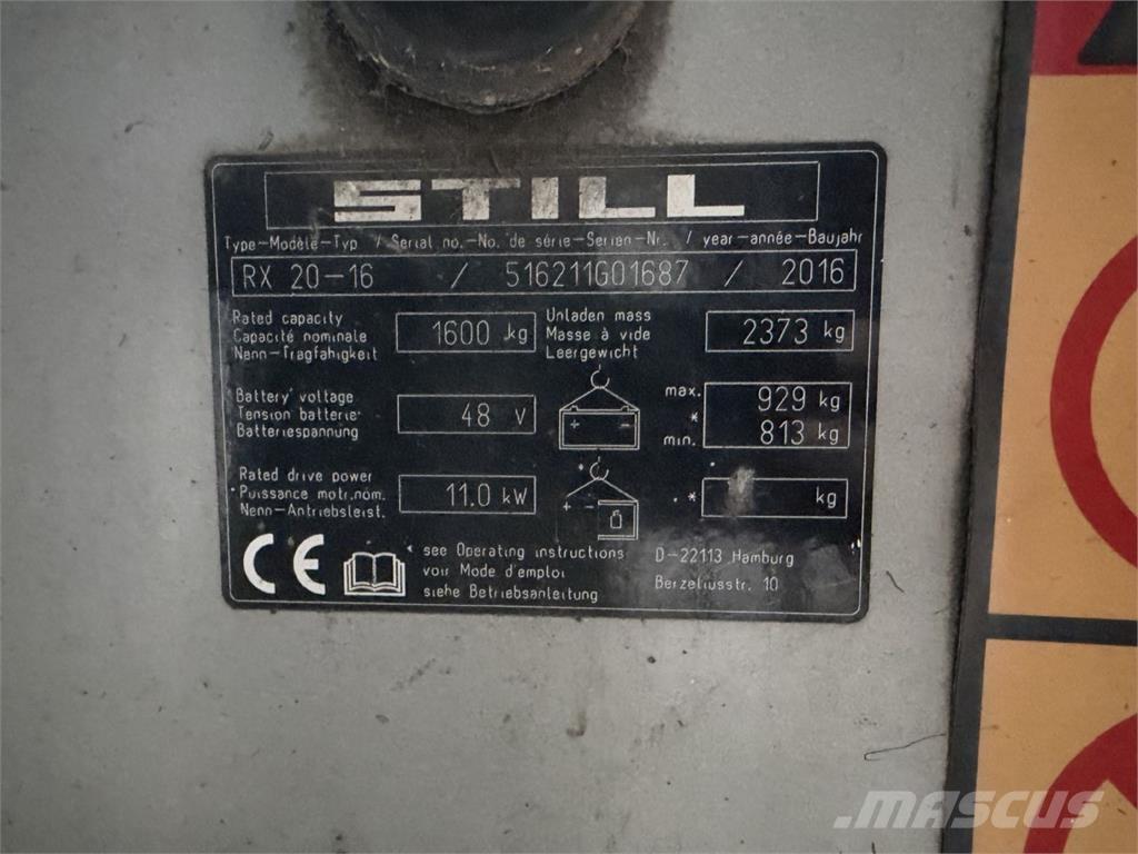 Still RX20-16 Ηλεκτρικά περονοφόρα ανυψωτικά κλαρκ