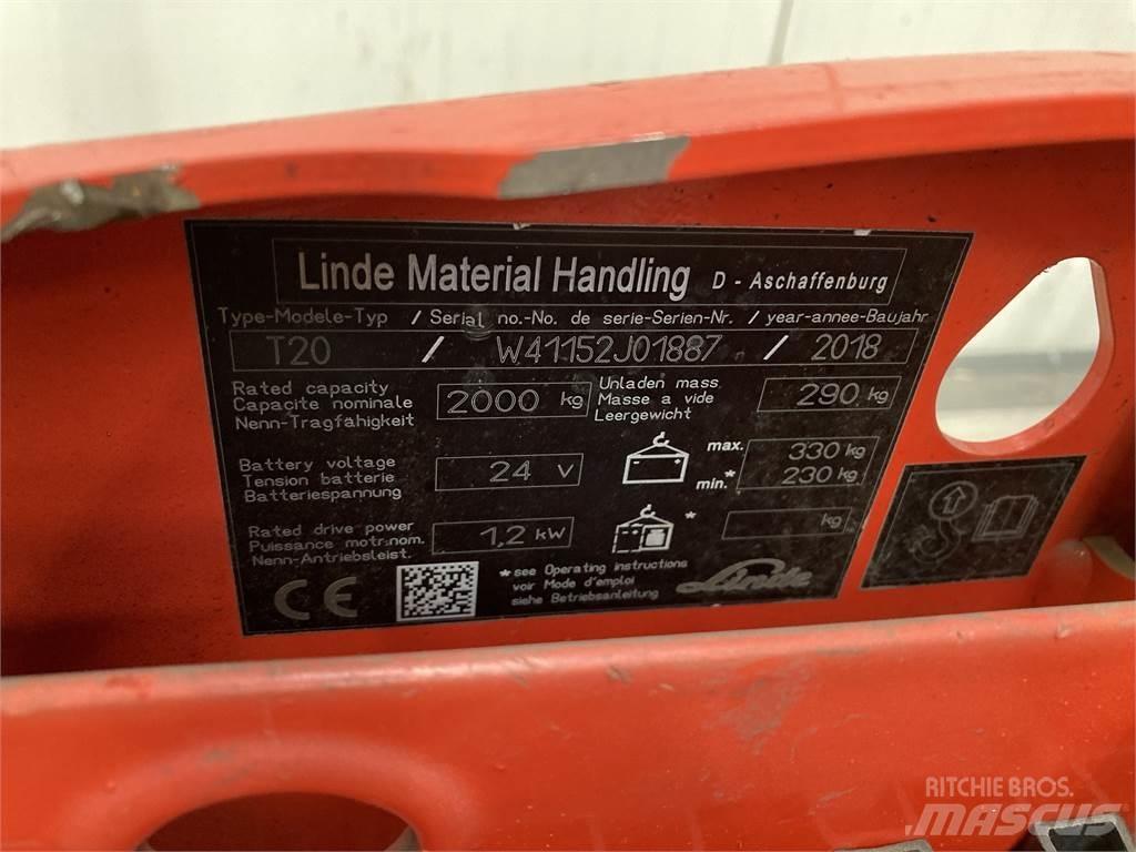Linde T20 Χειροκίνητο περονοφόρο ανυψωτικό