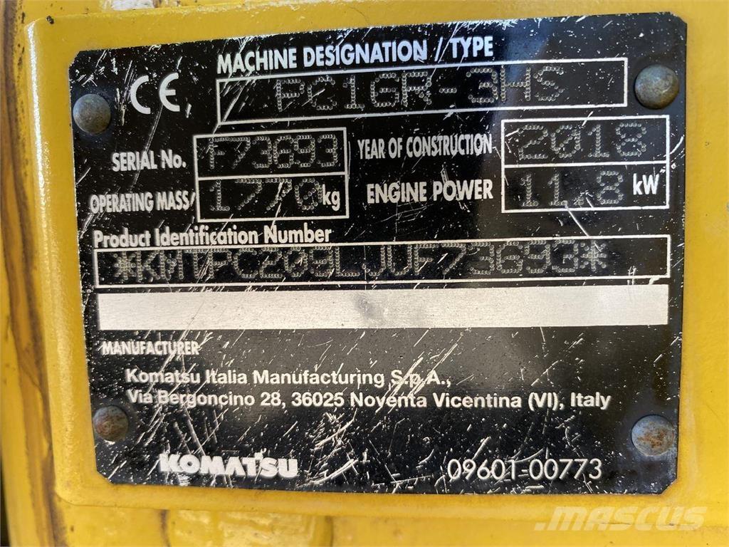 Komatsu PC16R-3HS Εκσκαφείς με τροχούς - λάστιχα