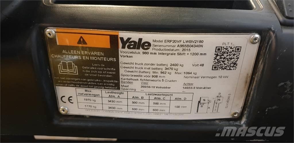 Yale ERP20VF 2014 Ηλεκτρικά περονοφόρα ανυψωτικά κλαρκ