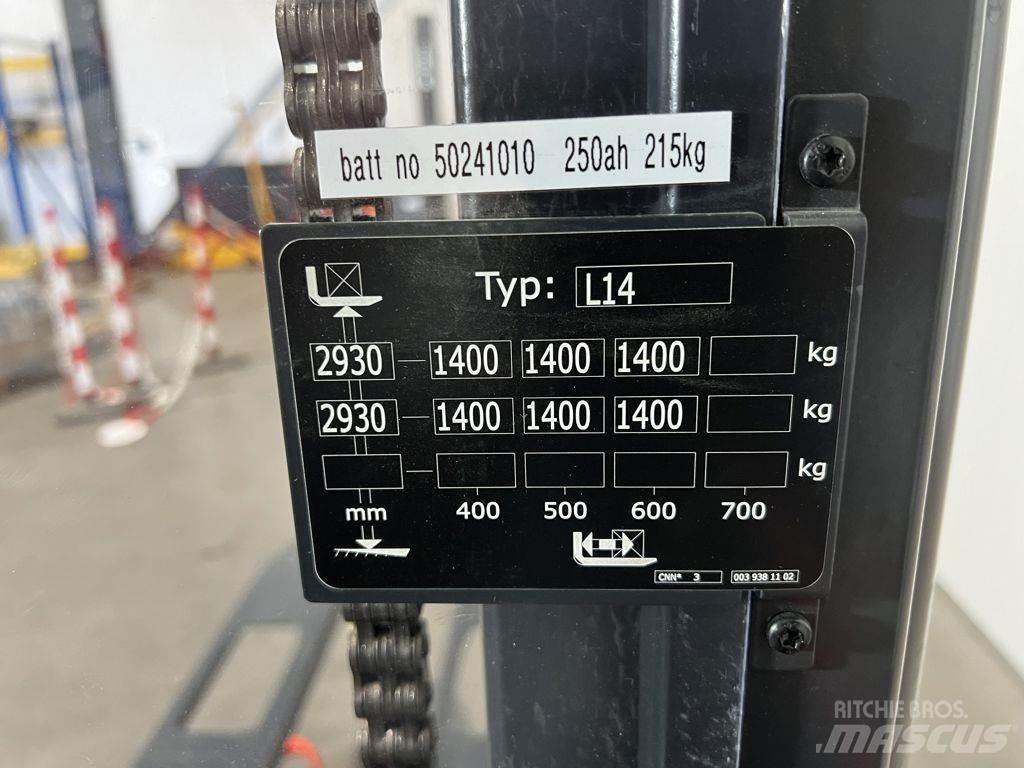 Linde L14 Παλετοφόρα πεζού χειριστή με ιστό