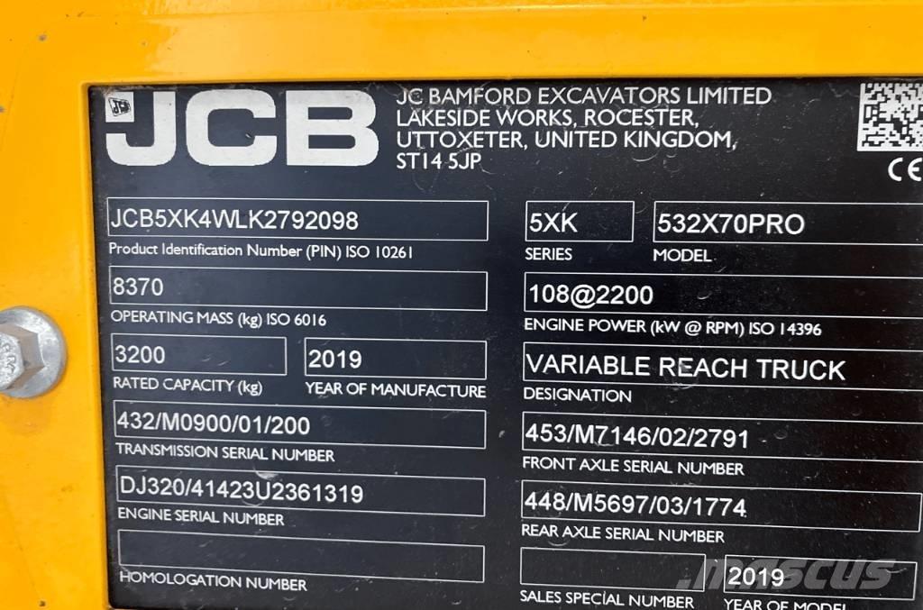 JCB 532-70 Συστήματα τηλεχειρισμού για τη γεωργία