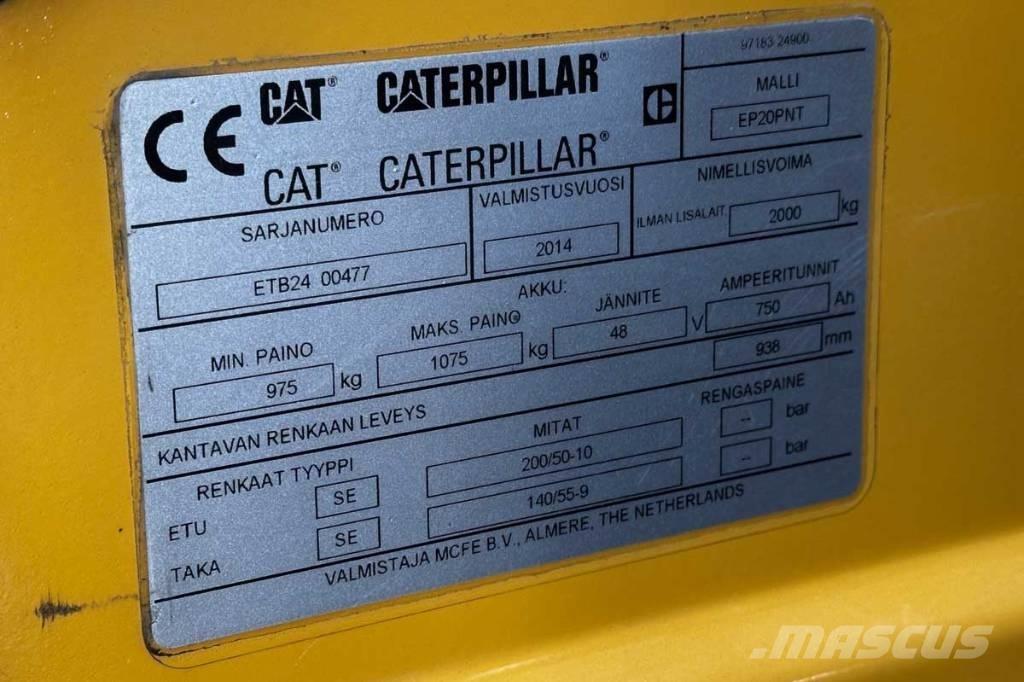 CAT EP 20 Ηλεκτρικά περονοφόρα ανυψωτικά κλαρκ