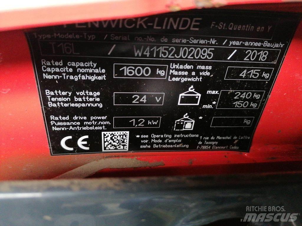 Linde T16L Χειροκίνητο περονοφόρο ανυψωτικό