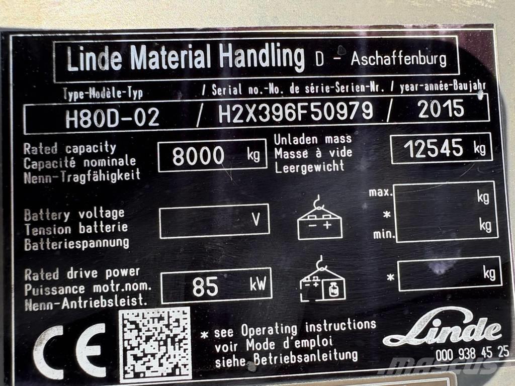Linde H 80 D Πετρελαιοκίνητα Κλαρκ