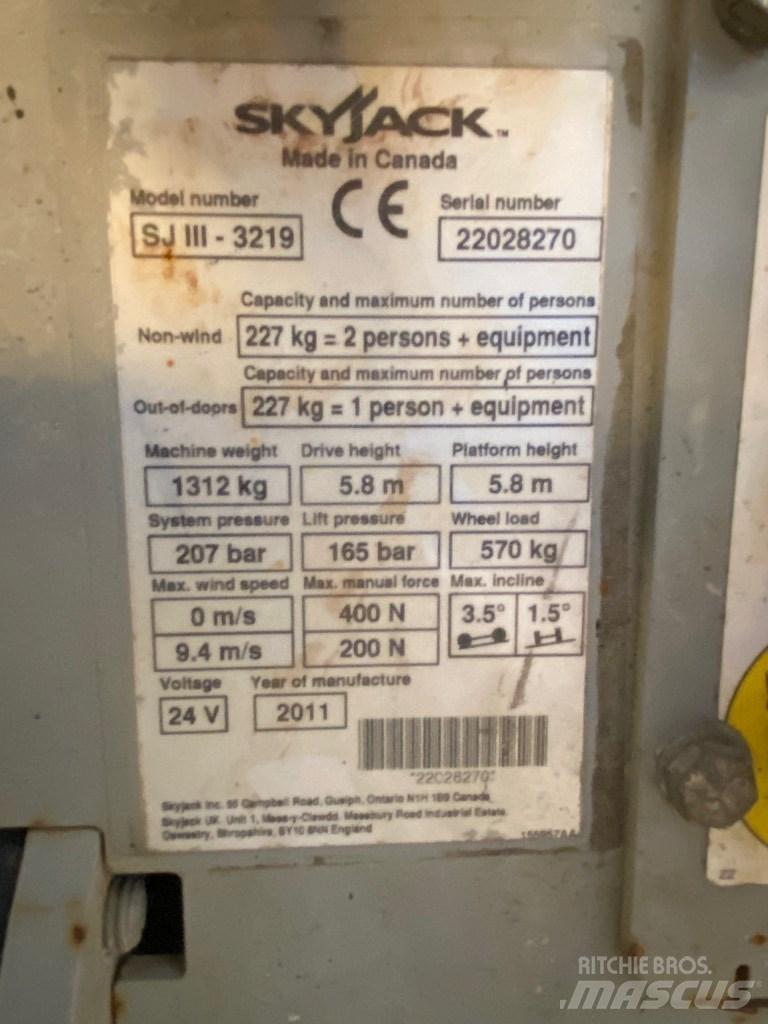 SkyJack SJ 3219 Ανυψωτήρες ψαλιδωτής άρθρωσης