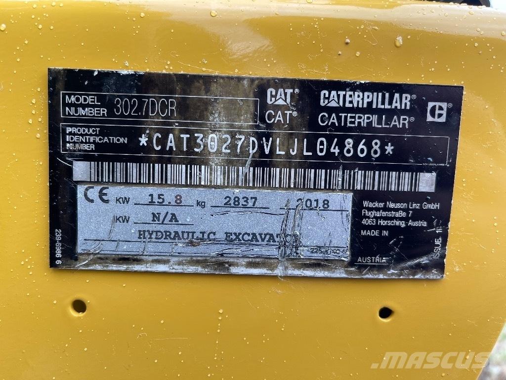 CAT 302.7D CR Εκσκαφάκι (διαβολάκι) < 7t