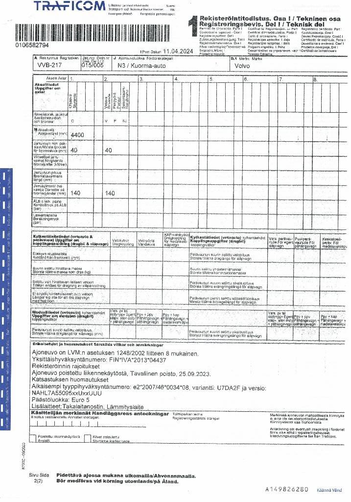 Volvo FL 240 Φορτηγά Κόφα