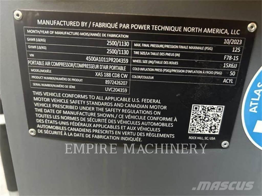Atlas Copco XAS188CD Συμπιεστές