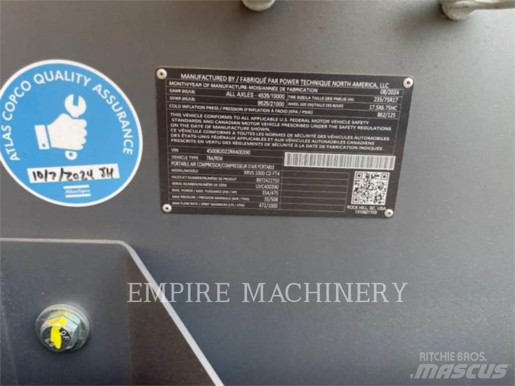 Atlas Copco XRVS1000CD Συμπιεστές