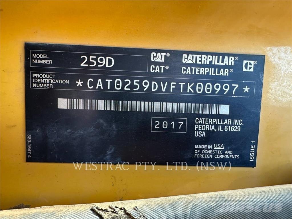 CAT 259D Φορτωτές με ερπύστριες