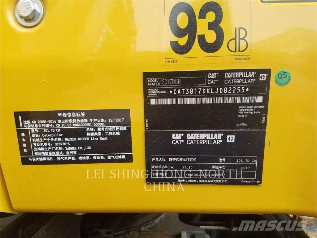 CAT 301.7DCR Εκσκαφείς με ερπύστριες