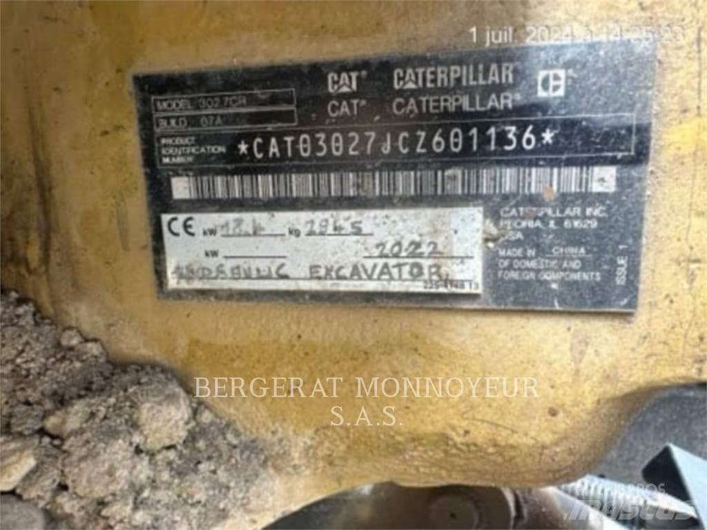 CAT 302.7 Εκσκαφείς με ερπύστριες