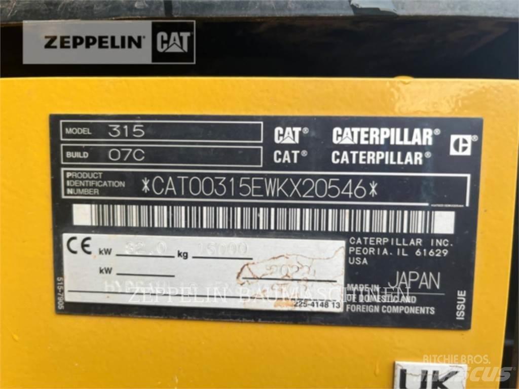 CAT 315-07B Εκσκαφείς με ερπύστριες