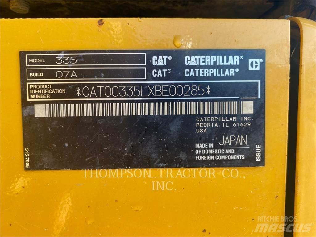 CAT 335 Εκσκαφείς με ερπύστριες
