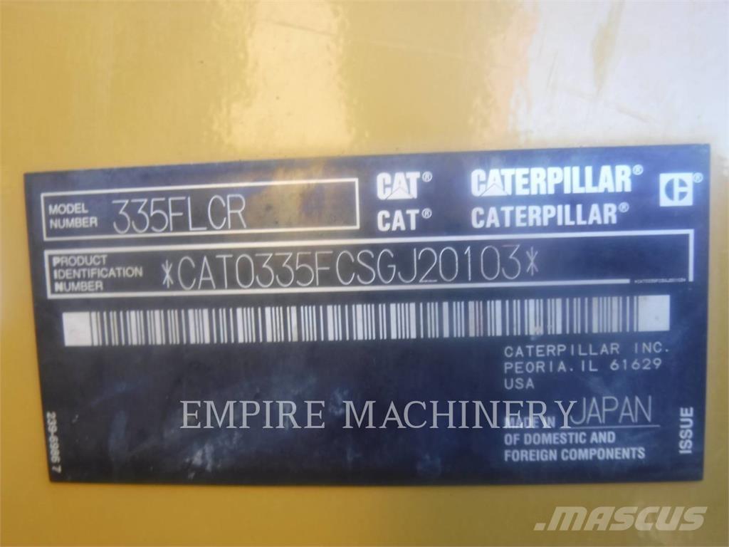 CAT 335FLCR Εκσκαφείς με ερπύστριες