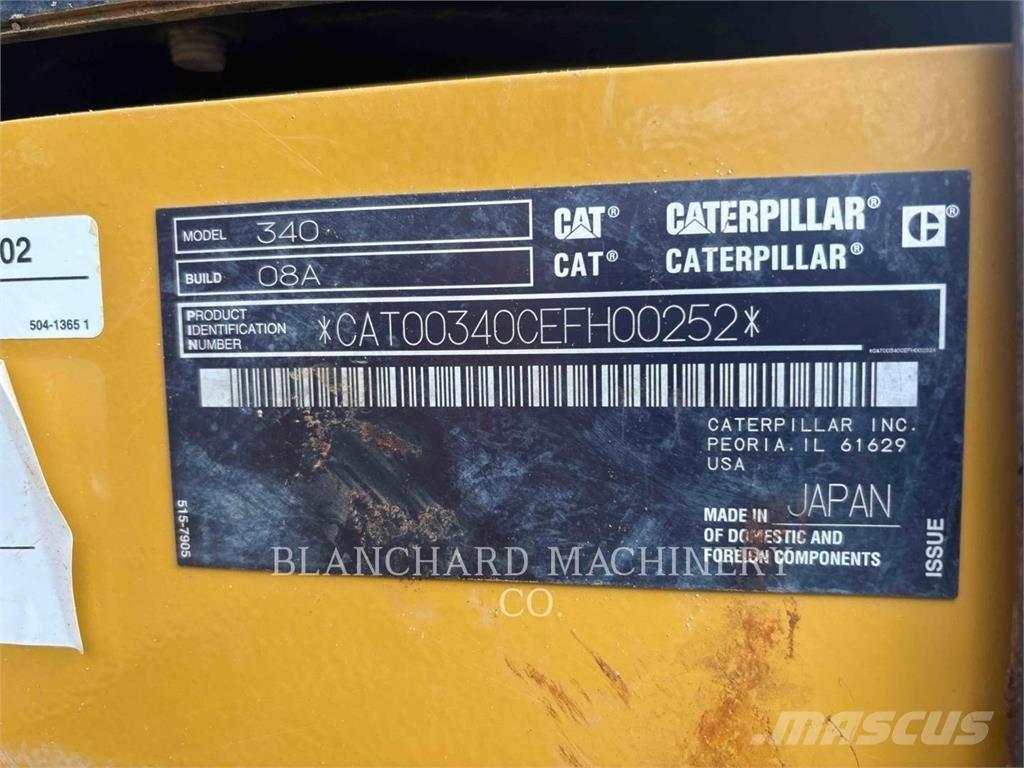 CAT 340 Εκσκαφείς με ερπύστριες