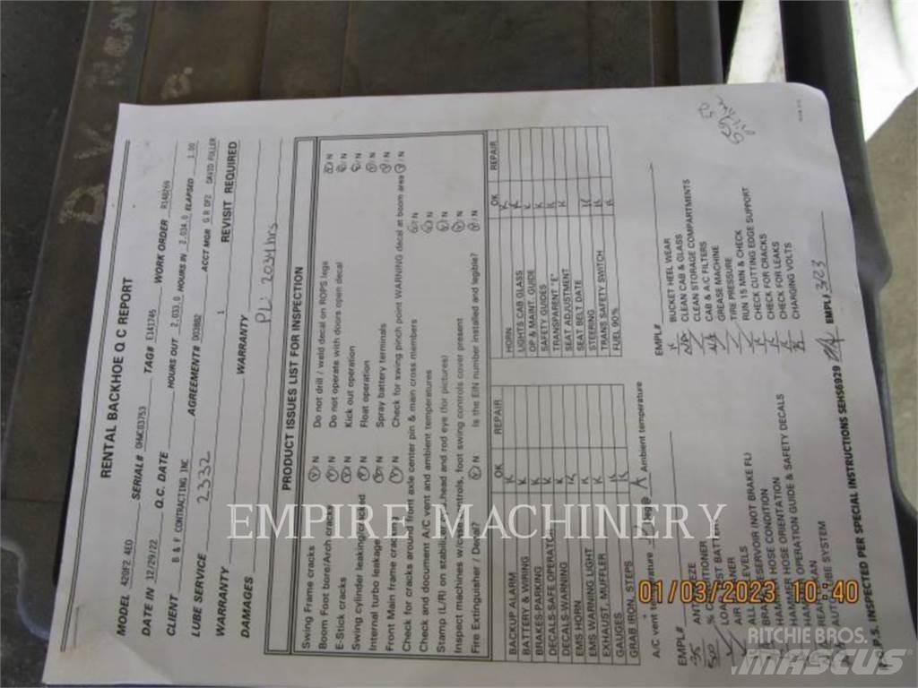 CAT 420F2 4EO Εκσκαφείς Φορτωτές τύπου JCB