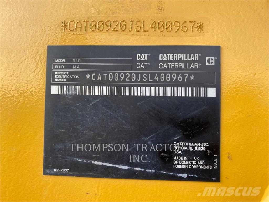 CAT 920 Φορτωτές με λάστιχα (Τροχοφόροι)