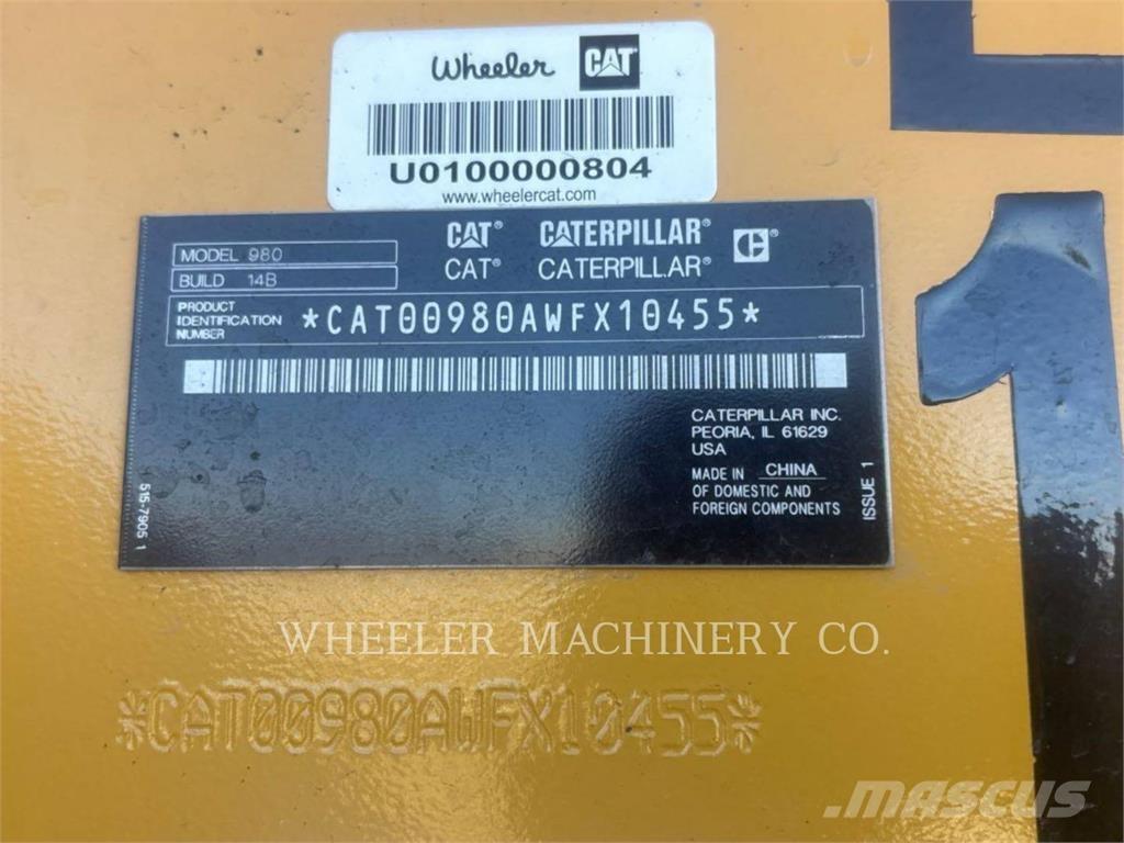 CAT 980 Φορτωτές με λάστιχα (Τροχοφόροι)