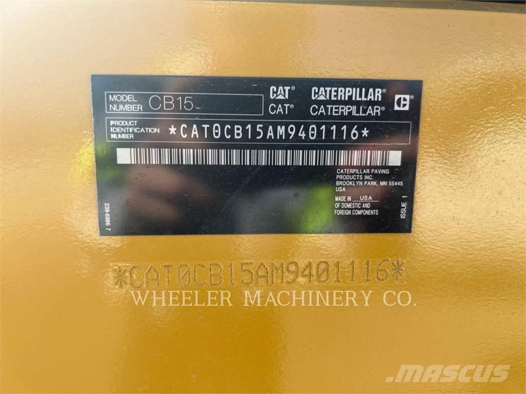 CAT CB15 CW VV Οδοστρωτήρες διπλού κυλίνδρου