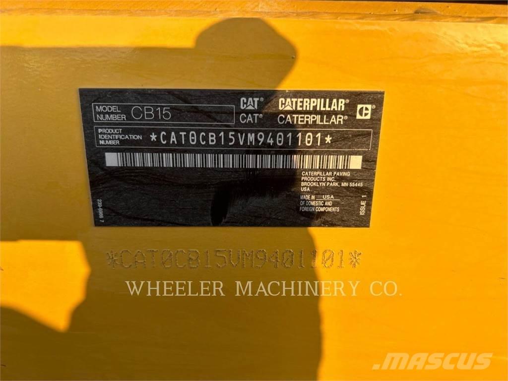 CAT CB15 CW VV Οδοστρωτήρες διπλού κυλίνδρου