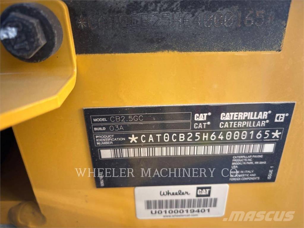 CAT CB2.5 GC Οδοστρωτήρες διπλού κυλίνδρου