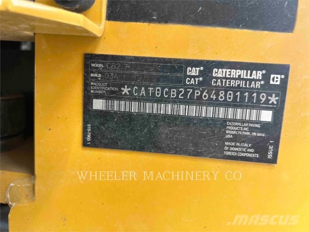 CAT CB2.7 Οδοστρωτήρες διπλού κυλίνδρου