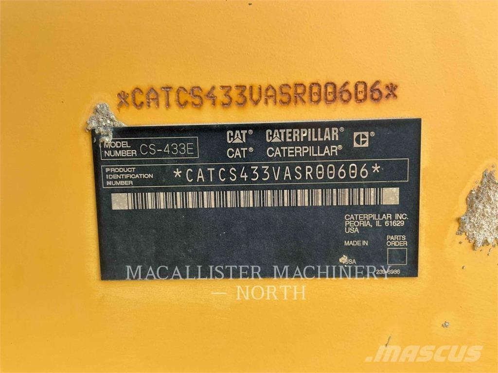 CAT CS433E Οδοστρωτήρες μονού κυλίνδρου