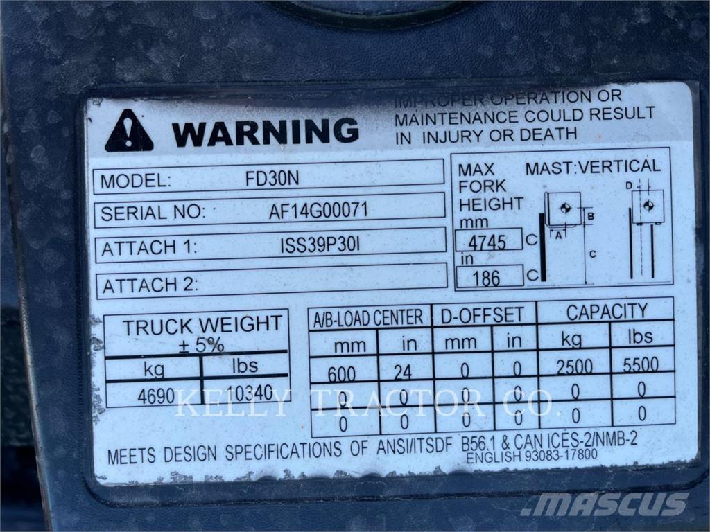 CAT FD30N Περονοφόρα ανυψωτικά κλαρκ - άλλα