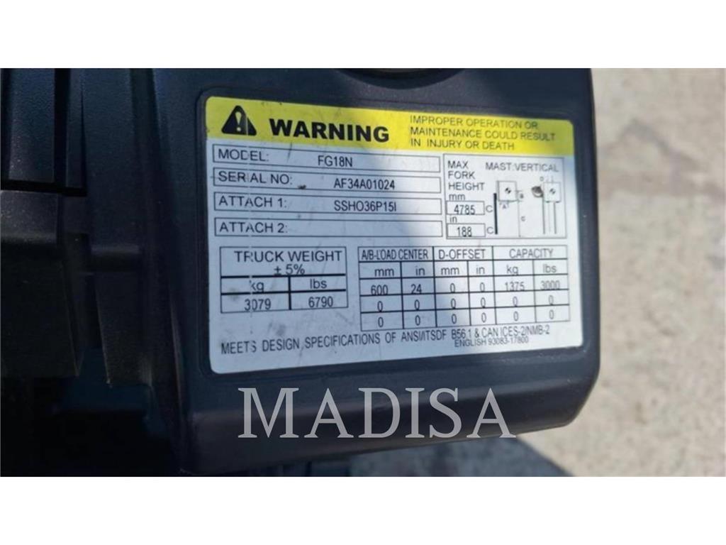 CAT FG18N Περονοφόρα ανυψωτικά κλαρκ - άλλα