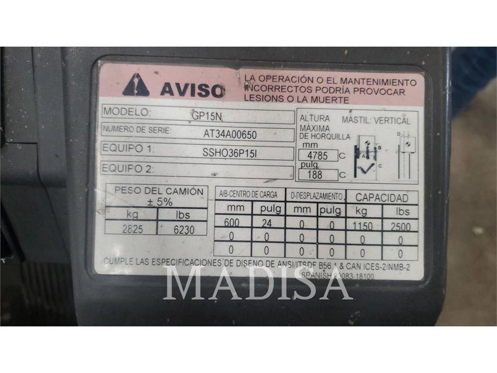 CAT GP15N5-LE Περονοφόρα ανυψωτικά κλαρκ με φυσικό αέριο LPG