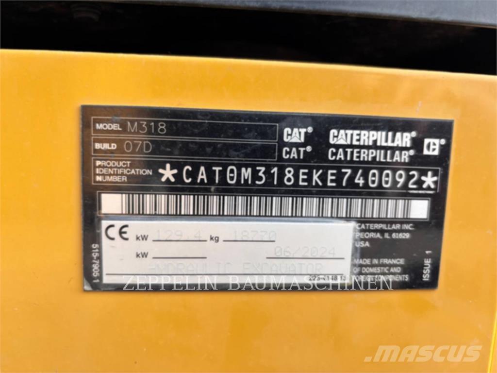 CAT M318-07A Εκσκαφείς με τροχούς - λάστιχα