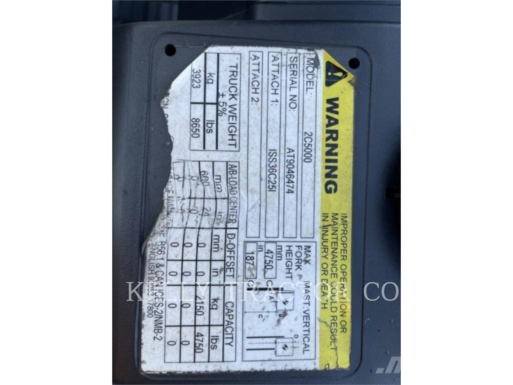 CAT MCF2C5000 Περονοφόρα ανυψωτικά κλαρκ με φυσικό αέριο LPG
