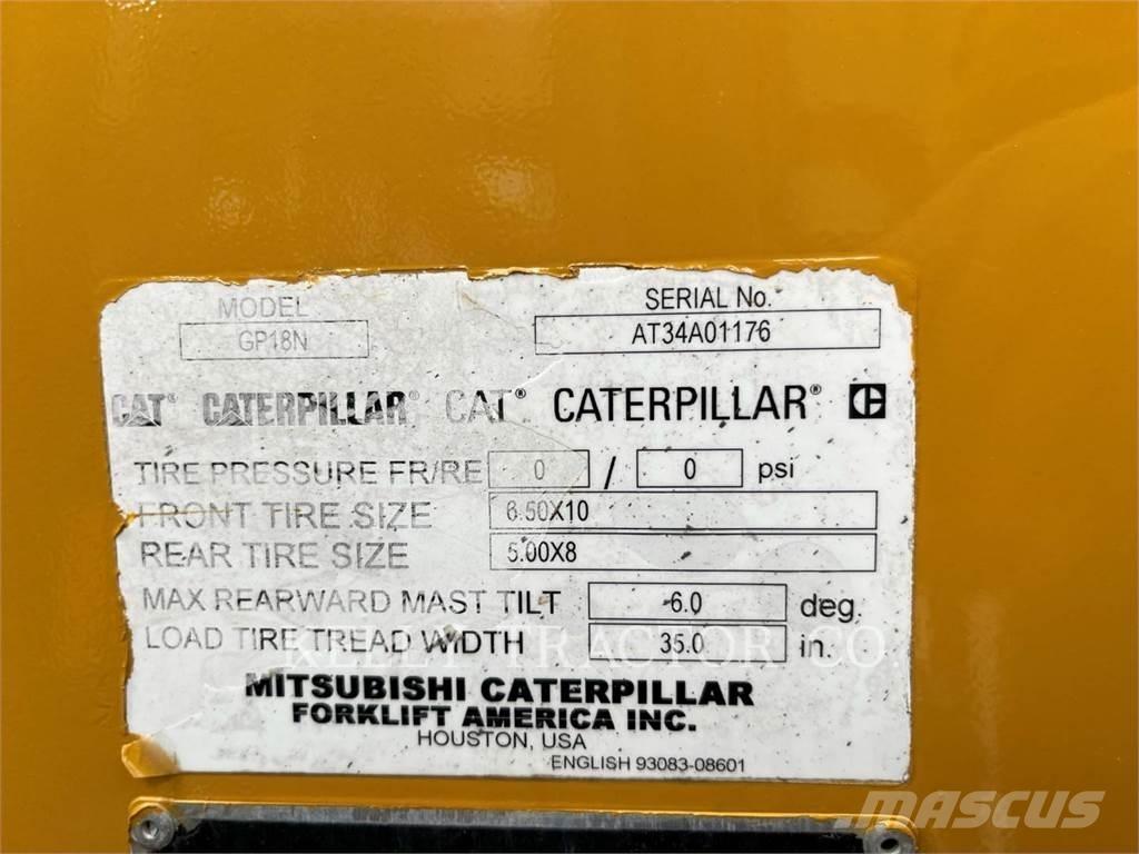 CAT MCFGP18N5 Περονοφόρα ανυψωτικά κλαρκ με φυσικό αέριο LPG