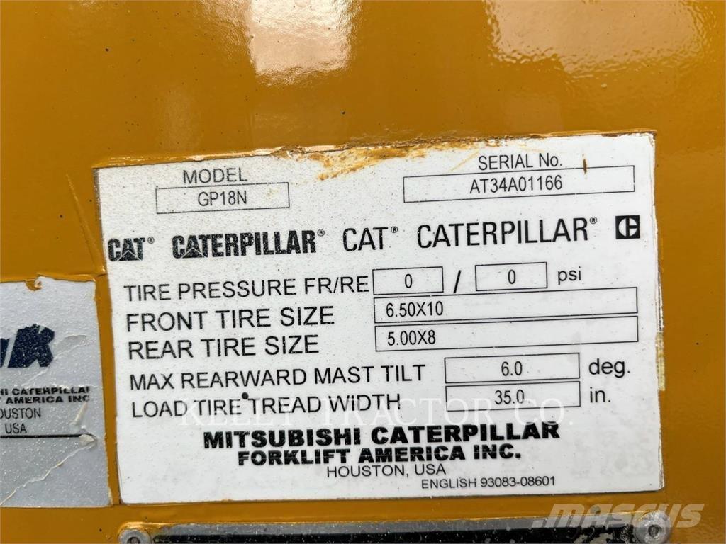 CAT MCFGP18N5 Περονοφόρα ανυψωτικά κλαρκ με φυσικό αέριο LPG