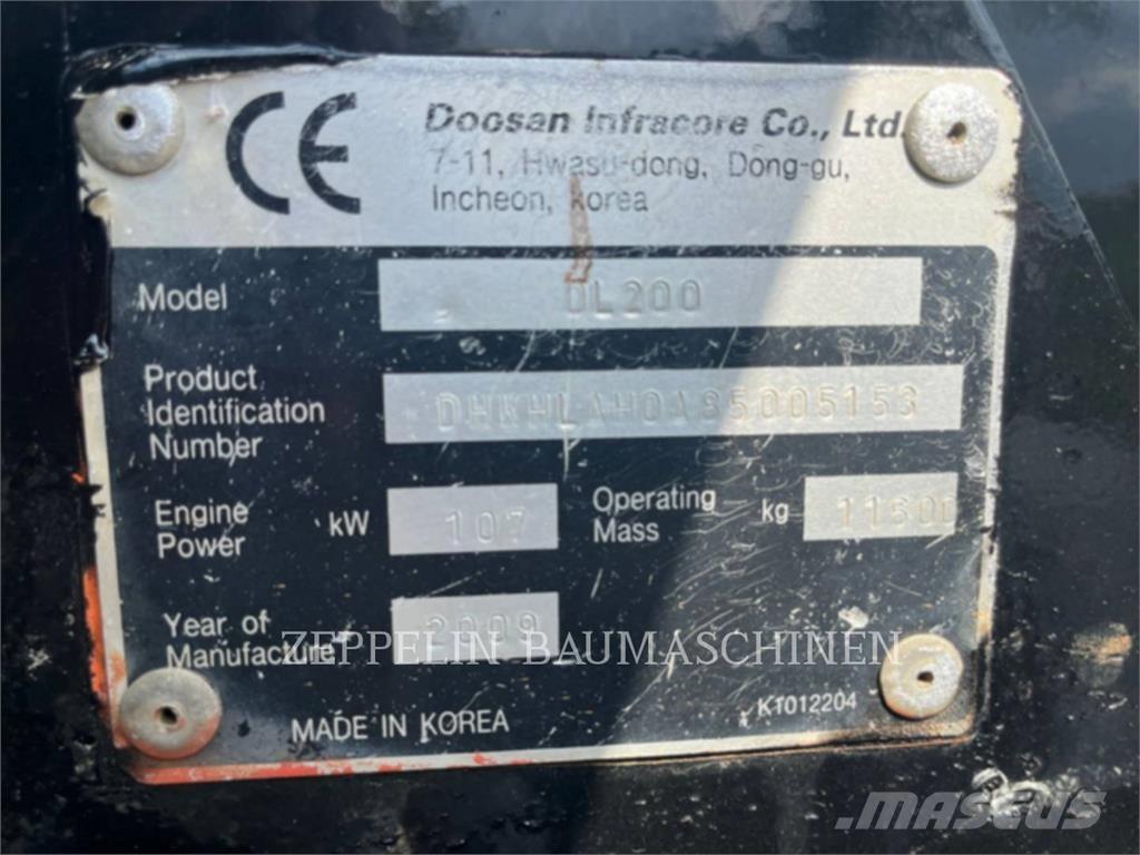 Doosan DL200-5 Φορτωτές με λάστιχα (Τροχοφόροι)