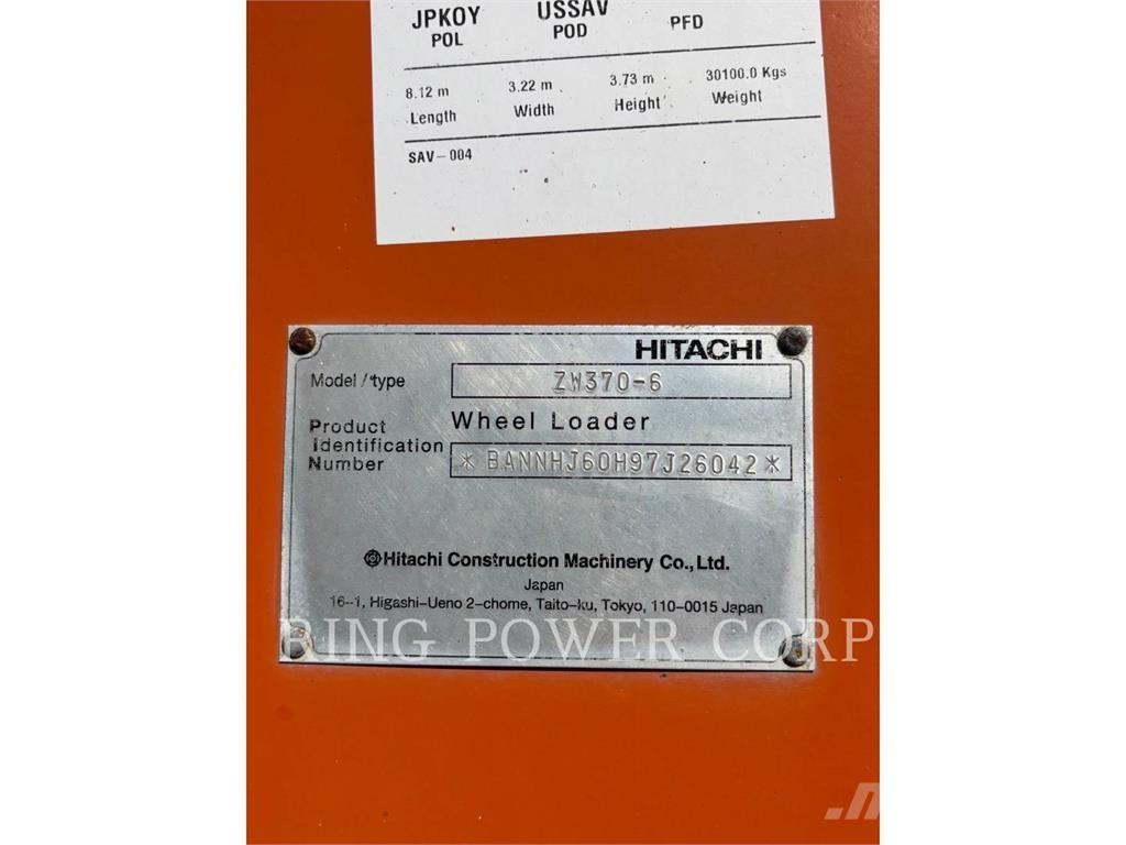Hitachi ZW3706-6 Φορτωτές με λάστιχα (Τροχοφόροι)